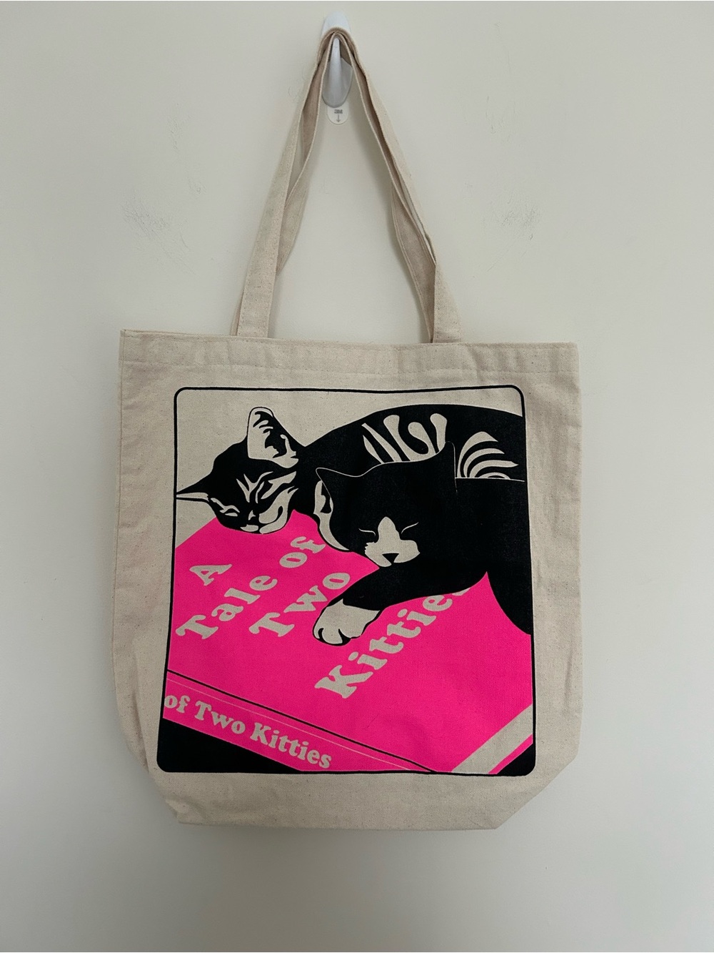 Gibbs Smith Tote Bag Cream OS A Tale of Two Kitties Cat Book Canvas Barnes Noble